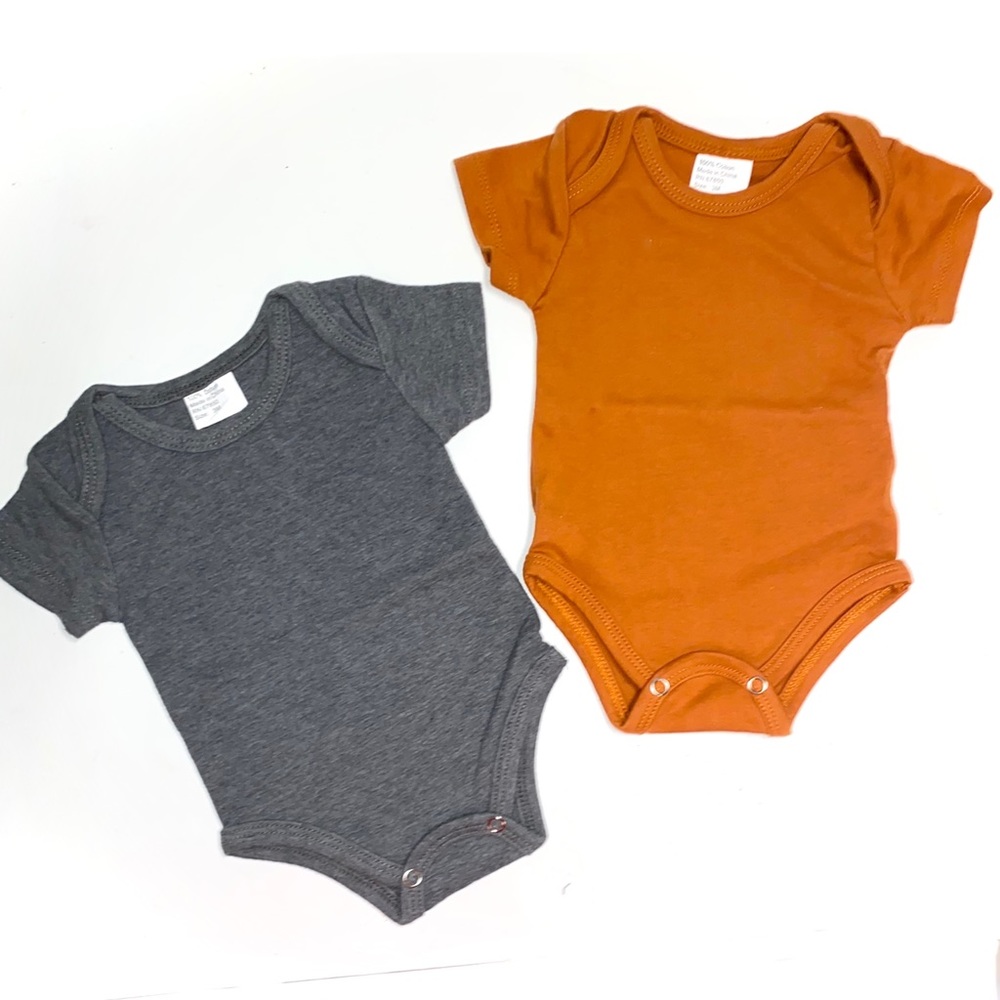 NEW! Rust and gray onesies